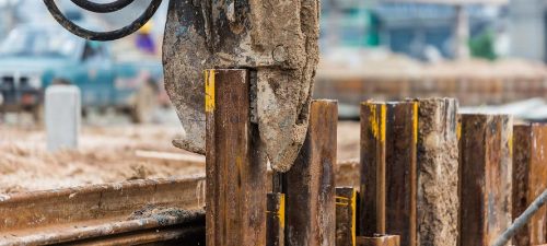 پایدارسازی گود به روش سپرکوبی Sheet pile